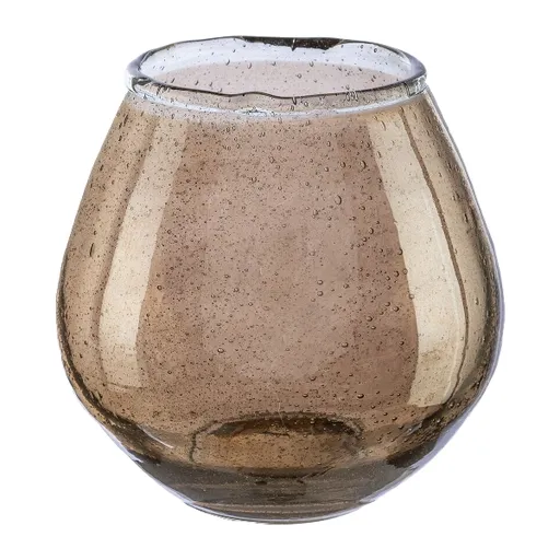 Glas Vase Merle 11 cm Deko Glasvase braun klein