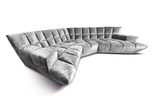 Bretz Cloud 7 Sofa (silberschimmer) 