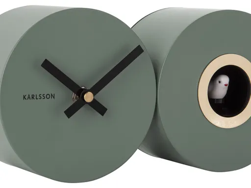 Karlsson Wanduhr Duo cuckoo, matt jungle