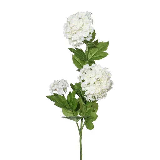 Schneeballzweig 61 cm weiß creme Deko Kunstpflanze Blütenzweig