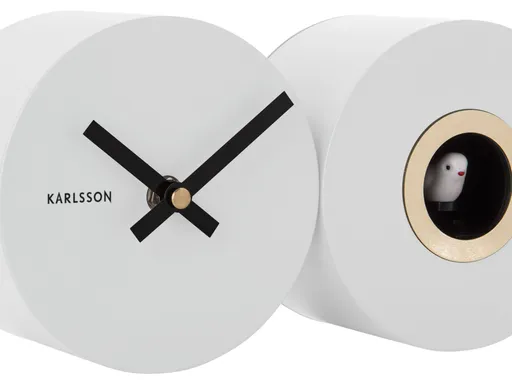 Karlsson Wanduhr Duo cuckoo, white