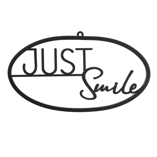 Blechschild mit Spruch SMILE Dekoschild Metall von Boltze Just Smile