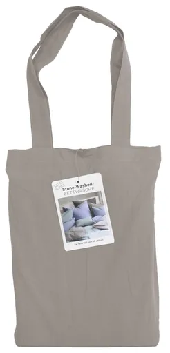 Renforce-Bettwäsche, stonewashed, 155x220cm, Kitt