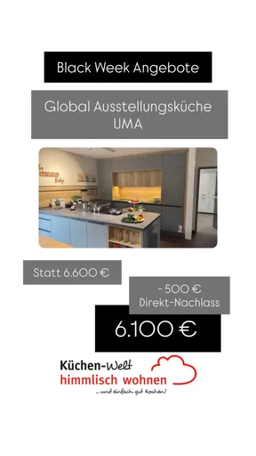 Black Week 10 % Zusatzrabatt auf  Abverkaufs-Ausstellungsstücke bis einschließlich 06.12.2025