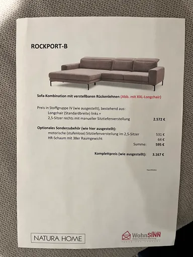 Sofa ROCKPORT-B