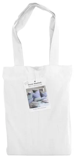 Renforce-Bettwäsche, stonewashed, 135x200cm, Weiß