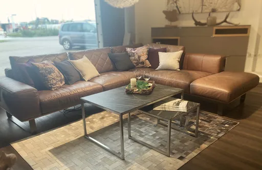 Ledersofa 23650 - Ausstellungsstück in Bäumenheim