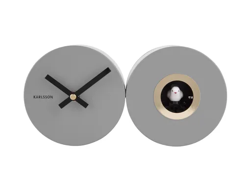 Karlsson Wanduhr Duo cuckoo, mouse grey