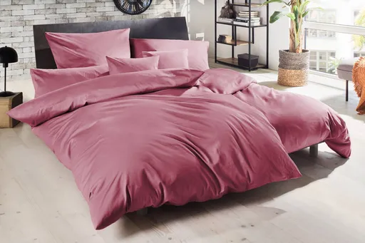 Luxus Satin-Bettwäsche,135x200cm, Rosenholz