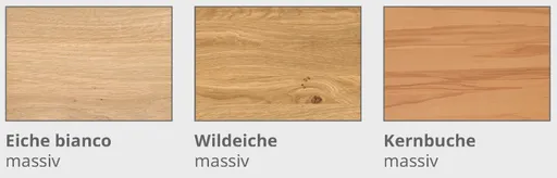 3 Holzausführungen