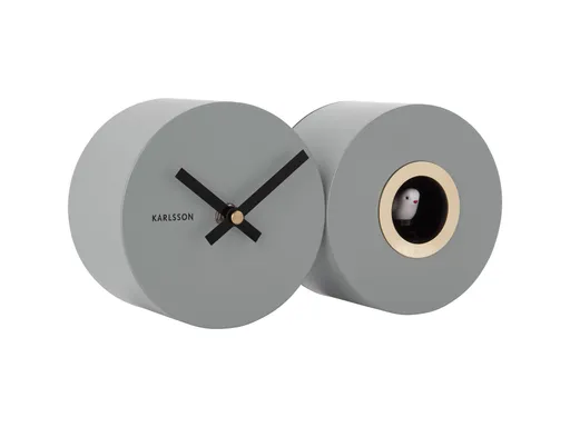 Karlsson Wanduhr Duo cuckoo, mouse grey