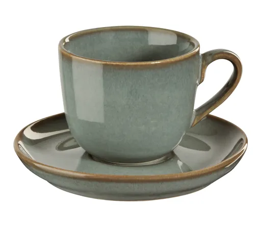 ASA saisons Cappuccinotasse mit Untertasse in eucalyptus