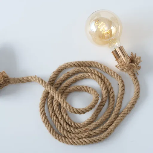 Deko-Leuchte Toko Seil-Lampe Jute Vintage Design