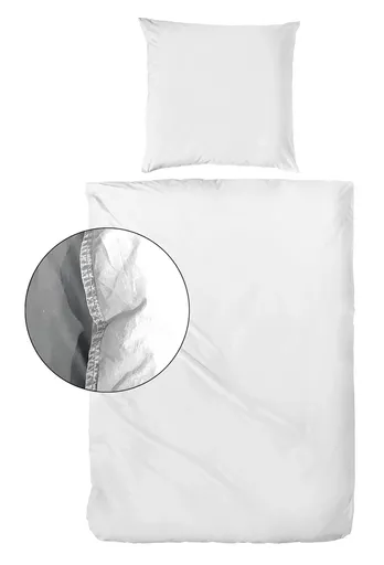 Renforce-Bettwäsche, stonewashed, 135x200cm, Weiß