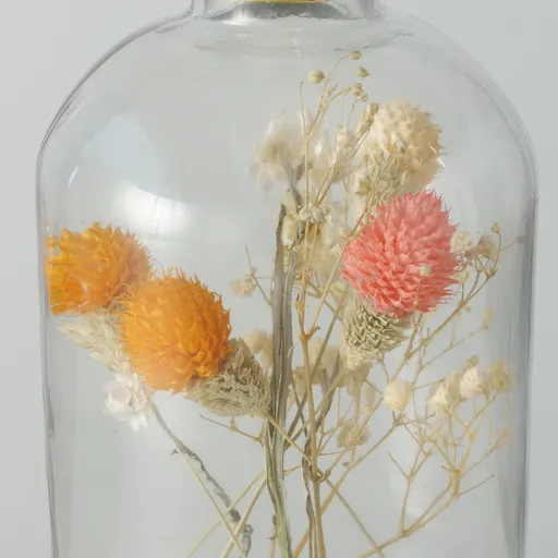 Kerzenleuchter NOVARA mit Trockenblumen Deko