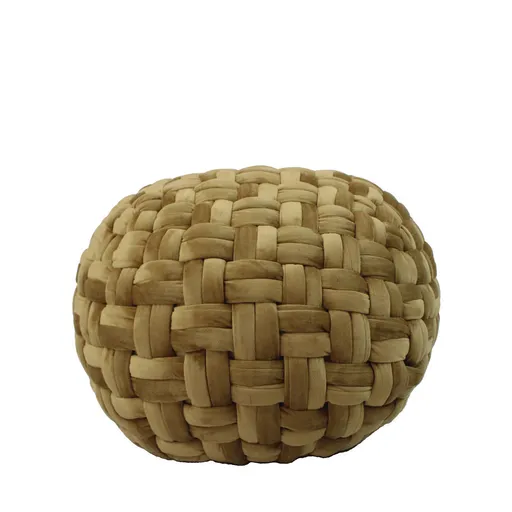 Pouf beige "Margos" Sitzpouf geflochten