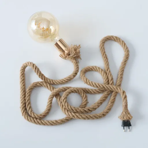 Deko-Leuchte Toko Seil-Lampe Jute Vintage Design