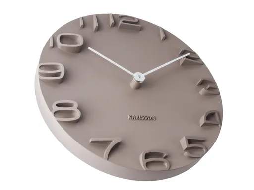 Karlsson Wanduhr On the Edge "Warm Grey"