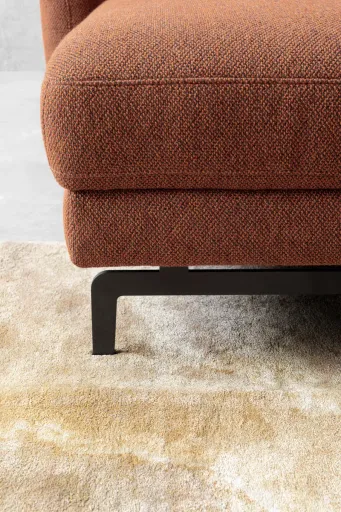 Ecksofa Enna - Longchair Links mit 1,75-Sitzer, inkl. motorischer Relaxfunktion Longchair, Stoff, Terracotta