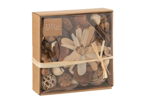 Potpourri Deko Blumen/Nüsse braun J-LINE