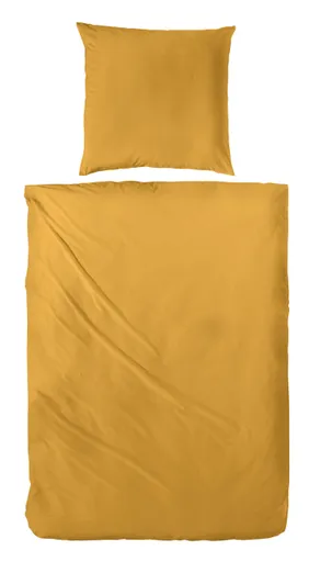 Luxus-Satin-Bettwäsche, 135x200cm, Senf