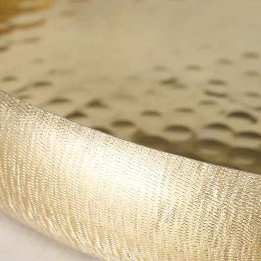 Deko Schale Gold Dekotablett "Shine" tief/flach 2 Stck. Set