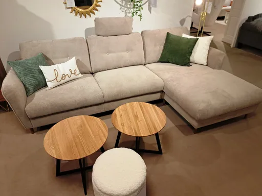 Polstergarnitur PO1046 in Feincord Sand