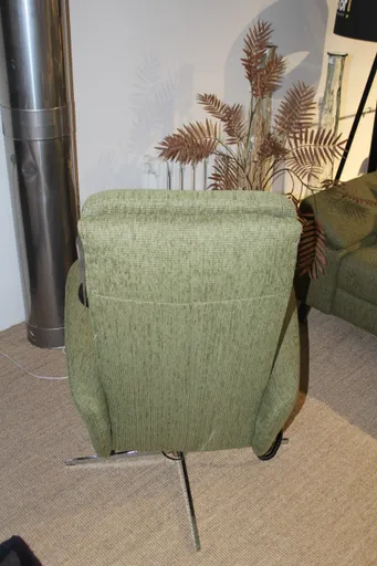 Relaxsessel TV-Sessel Melbourne S in Stoff Schilf Grün motorisch verstellbar