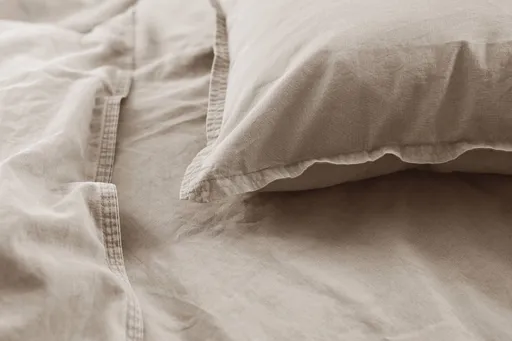 Renforce-Bettwäsche, stonewashed, 155x220cm, Leinen