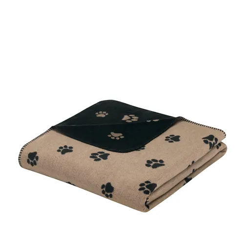 Wohndecke, We Love Dogs, Pfote, schwarz 93