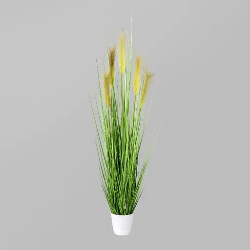 Grasbusch Deko 110 cm Kunstpflanze Gras im Topf grün