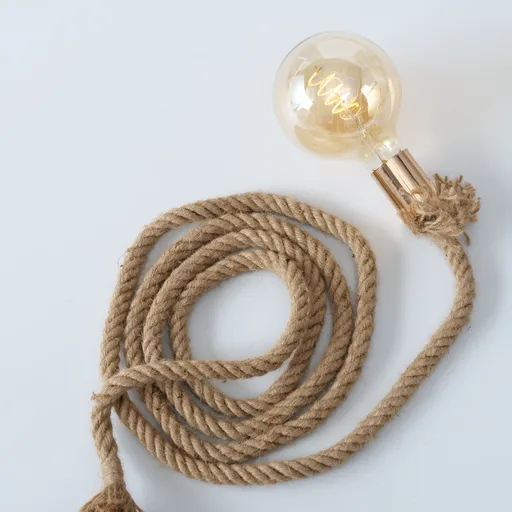 Deko-Leuchte Toko Seil-Lampe Jute Vintage Design