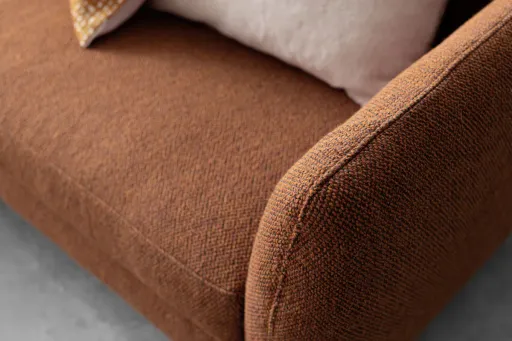 Ecksofa Enna - Longchair Links mit 1,75-Sitzer, inkl. motorischer Relaxfunktion Longchair, Stoff, Terracotta