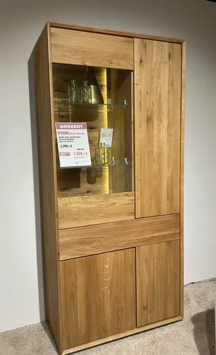 Vitrine Eiche Massivholz Missoula
