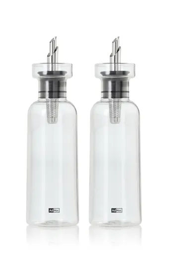 AdHoc Öl-/Essigspender 300ml Glas Edelstahl Silikon