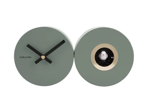 Karlsson Wanduhr Duo cuckoo, matt jungle