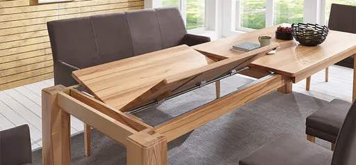 Tisch ausziehbar mit Falteinlage