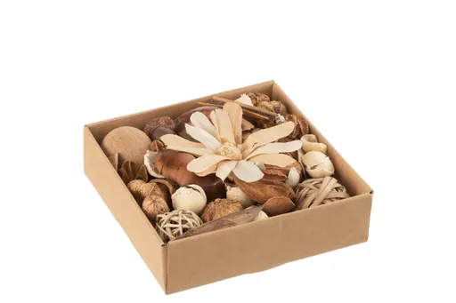 Potpourri Deko Blumen/Nüsse braun J-LINE