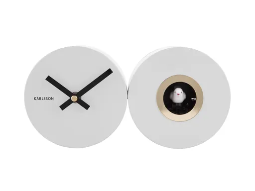 Karlsson Wanduhr Duo cuckoo, white