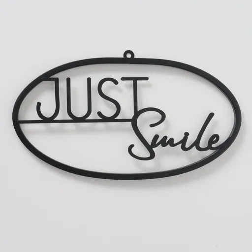 Blechschild mit Spruch SMILE Dekoschild Metall von Boltze Just Smile
