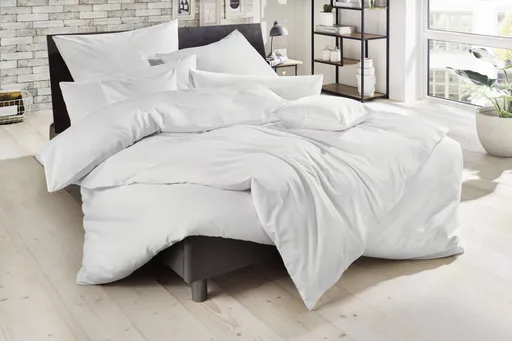 Luxus Satin-Bettwäsche,135x200cm, Weiß