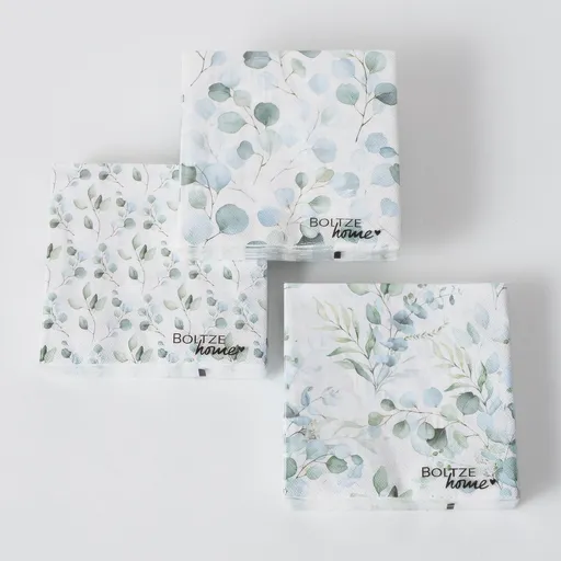 Servietten Eukana 3er Set Frühling Papier-Servietten floral