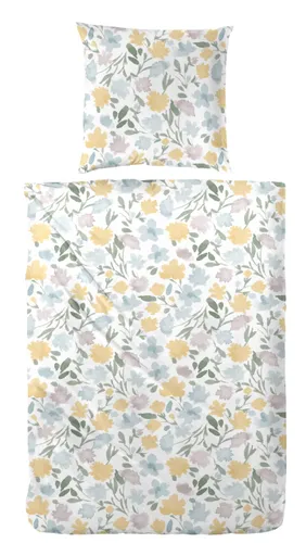 Perkal-Bettwäsche, 135x200cm, Blumen Muster