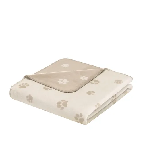 Wohndecke, We Love Dogs, Pfote, beige 33