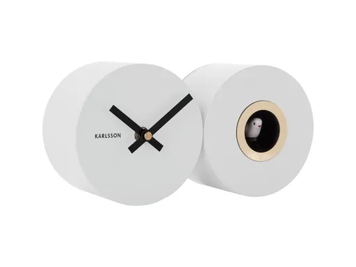 Karlsson Wanduhr Duo cuckoo, white