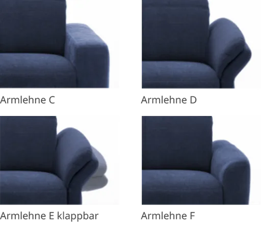 4 Armteilvarianten: