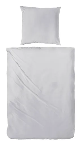 Luxus-Satin-Bettwäsche, 135x200cm, Silber