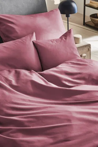 Luxus Satin-Bettwäsche,135x200cm, Rosenholz
