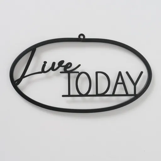 Blechschild mit Spruch - Dekoschild Metall von Boltze Live Today