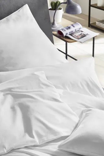 Luxus Satin-Bettwäsche,135x200cm, Weiß